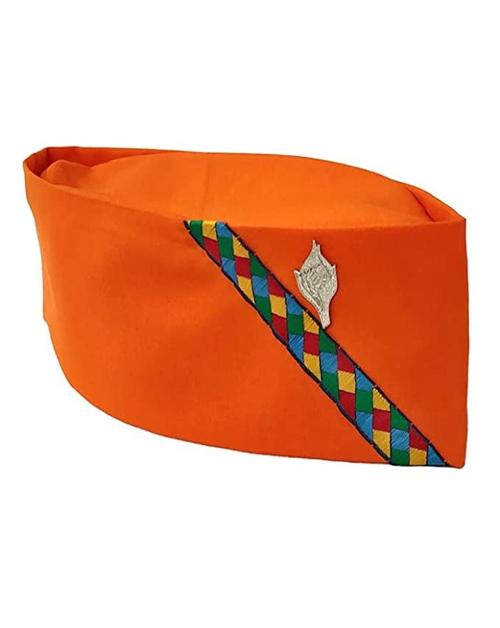 The Mini Needle Uttrakhand Cap/Phadi Topi-Orange