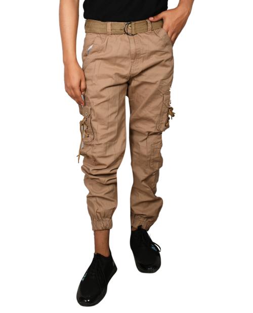 Sagvish Mens Light Gold Cargo Trouser 30