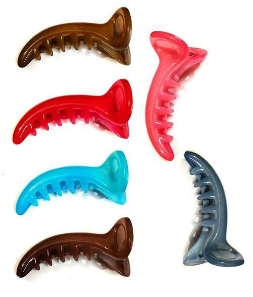 Buy BHARATGAURAV Multicolor Claw Hair Clips Plastic (Pack of 6) Online at Best Prices in India