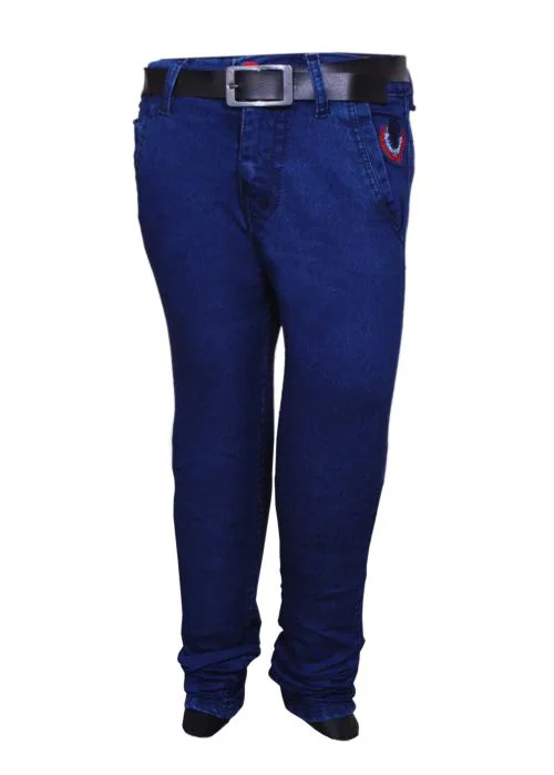 Orison Silki Cotton cut pocket embroidered kids boys jeans (Blue) (10 Years - 11 Years)