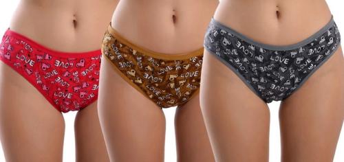 POP TRENDZ WOMEN Hipster Multicolor Printed Cotton Panty (Pack of 3)