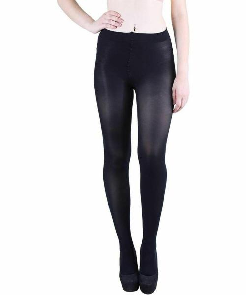 KRUSHABH Women Black Regular Nylon Stocking