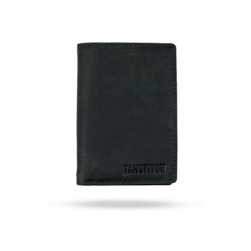 Tanstitch Green Leather Bifold Vertical Wallet For Men
