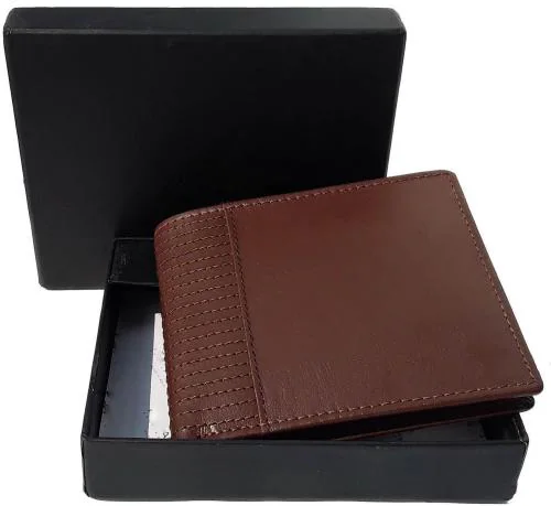 Leather Complex Men Brown Rfid Wallet
