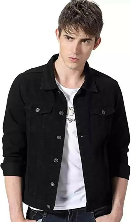 Klizen Men Black Cotton Jacket