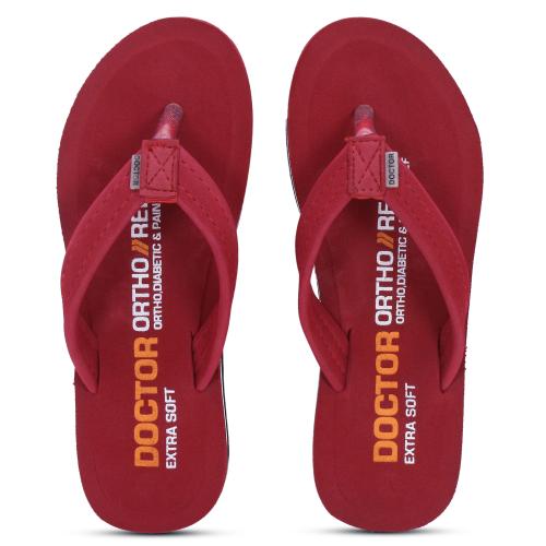 DOCTOR EXTRA SOFT House Slipper for Women's | Pregnancy | Orthopaedic & Diabetic | Bounce Back Technology | Anti-Skid | Memory Foam Cushion | Slippers for Girls & Ladies Daily Use D-15-Maroon-6 UK