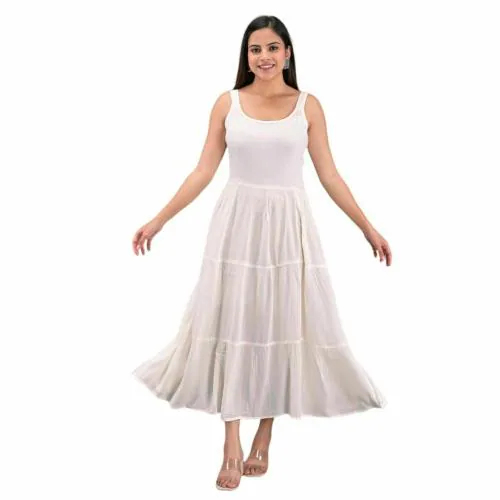 VOXXY INTERNATIONAL Graceful Glamour: Elevate Your Look with Flare Fashion-White-L