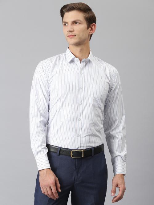 ACCOX Men's Cotton Striped Formal Full Sleeve Regular Fit Shirt
