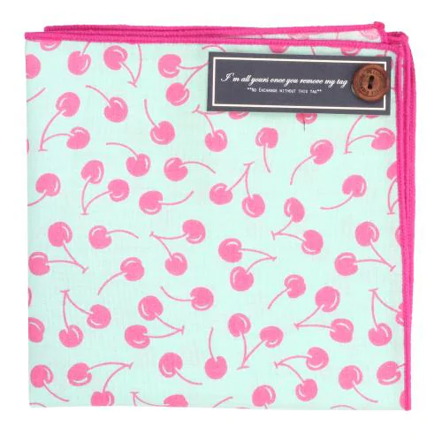 Peluche Plump Cherries Pocket Square For Men