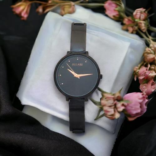 BELARI Ladies Watch black Dial metal Case And metal Chain , Latest Design Analog Display Ladies black Watch