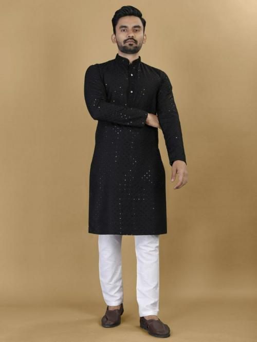 SARVANGI CREATION Luxurious Sequiens Kurata for Men