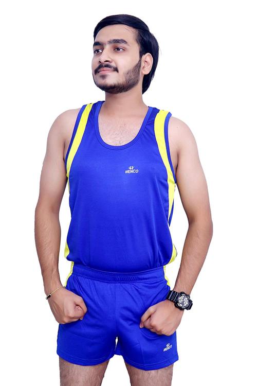 Henco Royal Blue Unisex Athletic Sando & Shorts