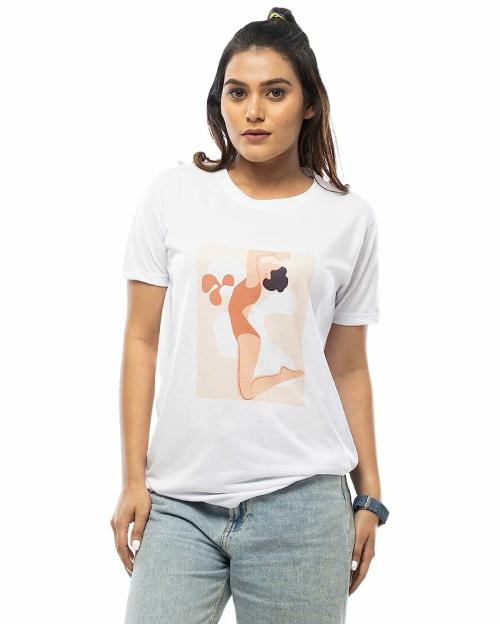 Lappen Fashion Women's Printed T-Shirt I Cotton Round Neck, Half Sleeve, Regular Fit, Ultra Soft I Boho Collection I Trendy & Stylish I Smart Look I T-Shirts for Girls & Women - (Slay Women) S