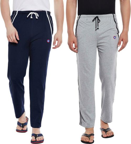 Buy Vimal Jonney Men Multicolor Varsity Cotton Blend Track Pants (Pack