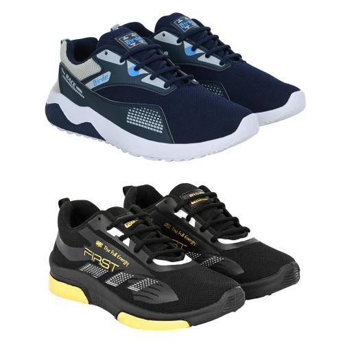 Buy Birde Men's Sport Shoes Combo of 2 (Navy, Black) Online at Best