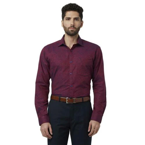 Park Avenue Men Formal Dark Red Shirt
