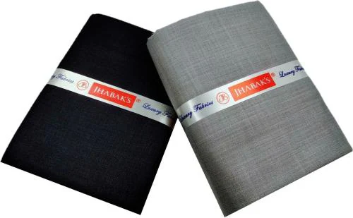 JHABAK'S Cotton Blend Solid Shirt & Trouser Fabric