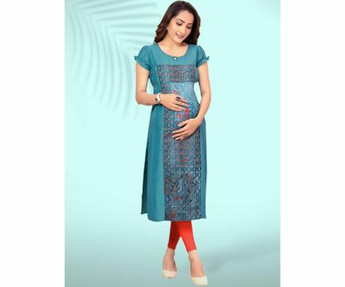 Ritijya Rayon Straight Maternity Kurta|Feeding Kurtis For Women With Zip For Nursing & Pregnancy