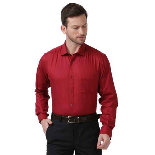 Park Avenue Men Formal Medium Red Shirt