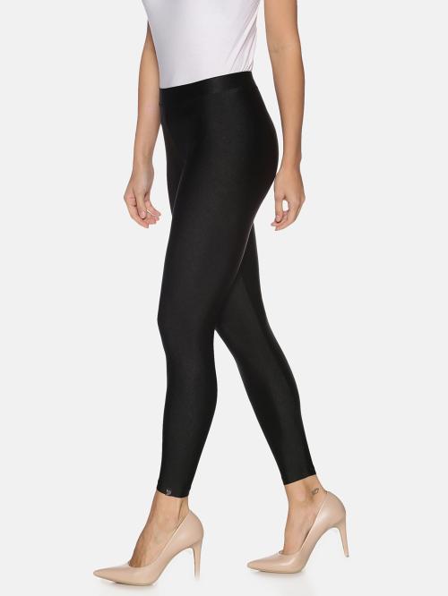 Twin Birds Womens Stretchable Nylon Elastane Fabric Ankle Length Shimmer Leggings with Shawl combo