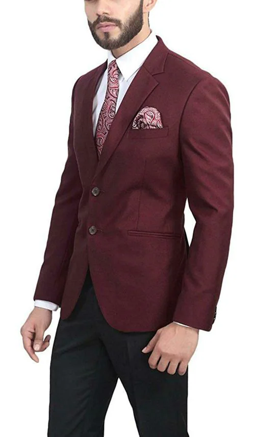 Luxrio Men Maroon Blazer