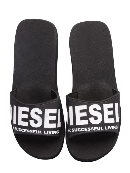 Appitite Black Comfortable EVA Sliders for Men