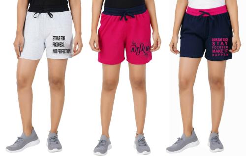 Jocker Women W,P,N Printed Cotton Regular Shorts (Xl)