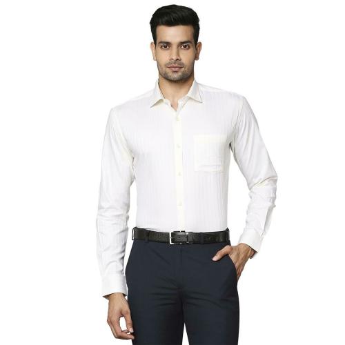 Park Avenue Men Formal Light Yellow Shirt