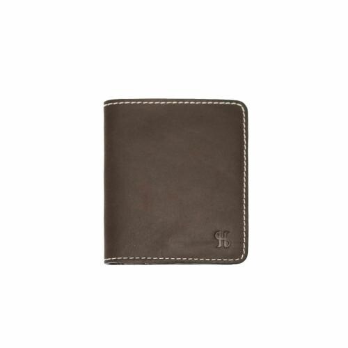 HUXLEY LEATHER Micro Wallet Made of 100 Percent Genuine Leather (Brown)