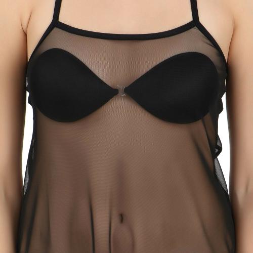 DRESS SSXY Free Size Black Low Cost Babydoll - BD-10179