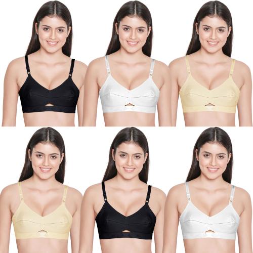 Vaishma Women Full Coverage Non Padded Bra ( Pack of 6 )