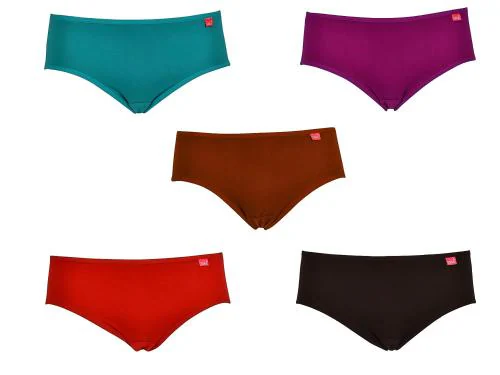 ESSA _ Women's Cazo Hipster Cotton Panties (Multicolour, 90 cm) - Pack of 5_90 CM Or M