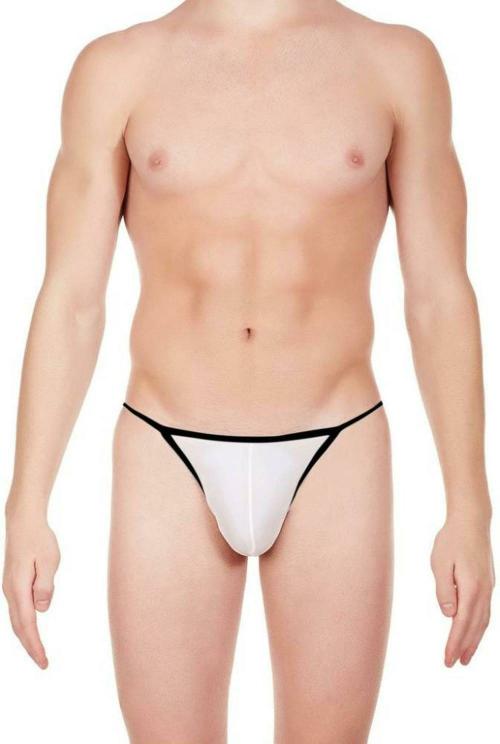 La inTimo White Solid Nylon Blend and Lycra Blend Brief