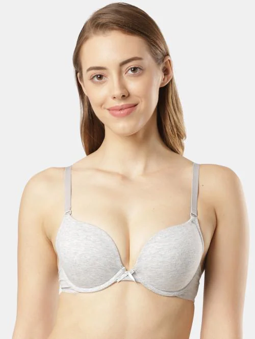 jockey Women Padded Under Wired Grey Push-Up Bra