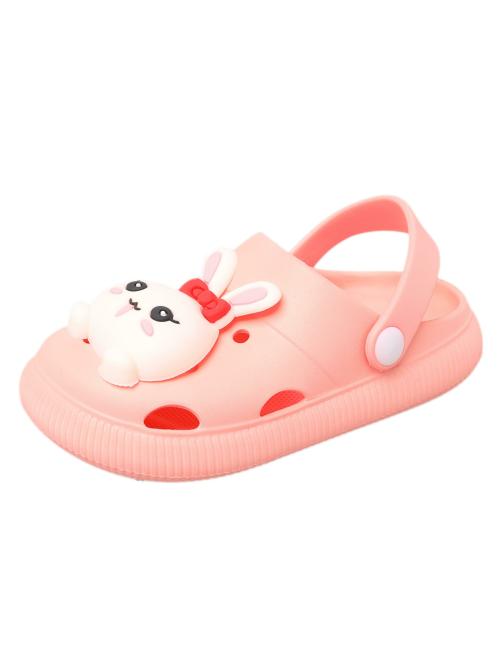 Yellow Bee Adorable Bunny Clogs for Girls - Pink