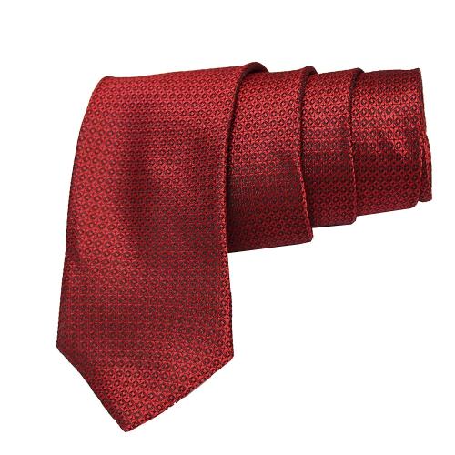 TIE STUDIO Men Wine Microfiber Necktie