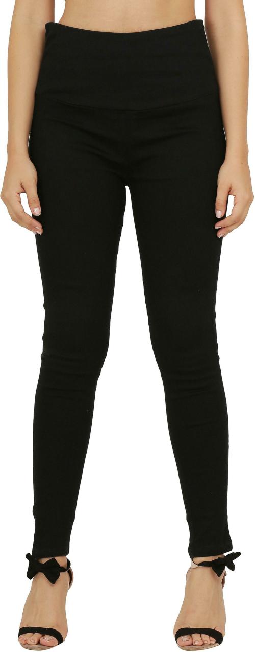 Nifty Women Black Solid Denim Single Jeggings