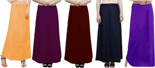 Gugaliya Transparent Pure Cotton Pack Of 5 Petticoat