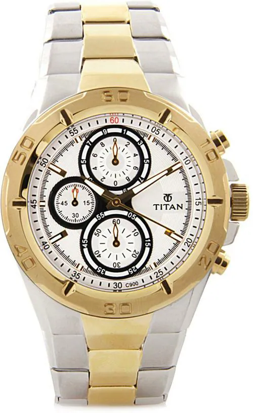 Titan White Dial Multi-color Strap Analog Watch For Men - (9308BM01)