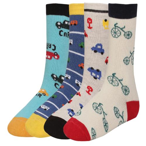 CREATURE Girls And Boys Printed Multicolored Cotton Socks CRE-KIDS-P4-120