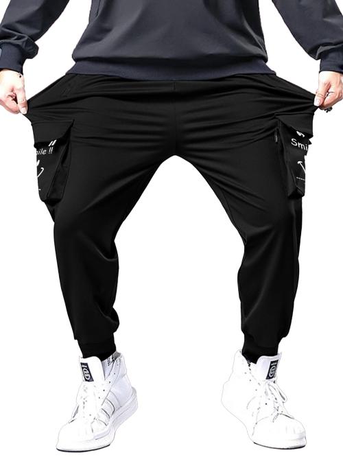 Buy Jump Cuts Mens Printed Black and White Loose Fit Polyester ...