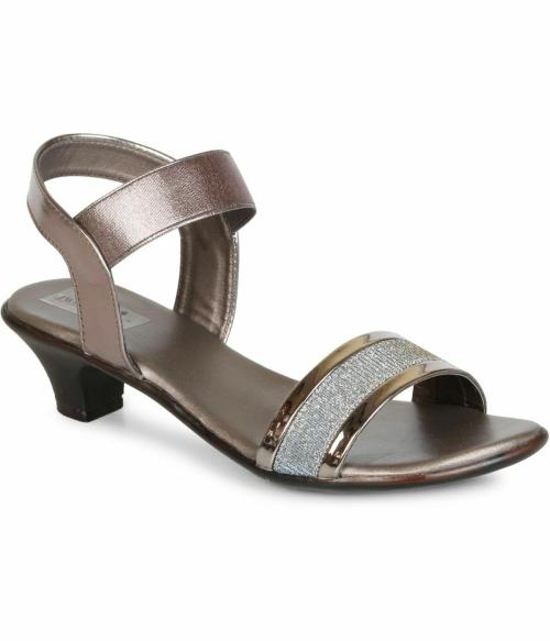 TWINSSHOE Grey Block Heels for Women