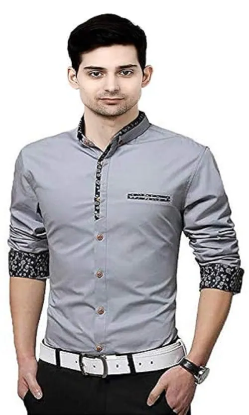 UD FABRIC Men's Cotton Casual Fancy Shirt for Men Full Sleeves(Size L)