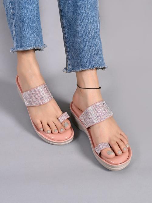 Myra Pink Wedges for Women