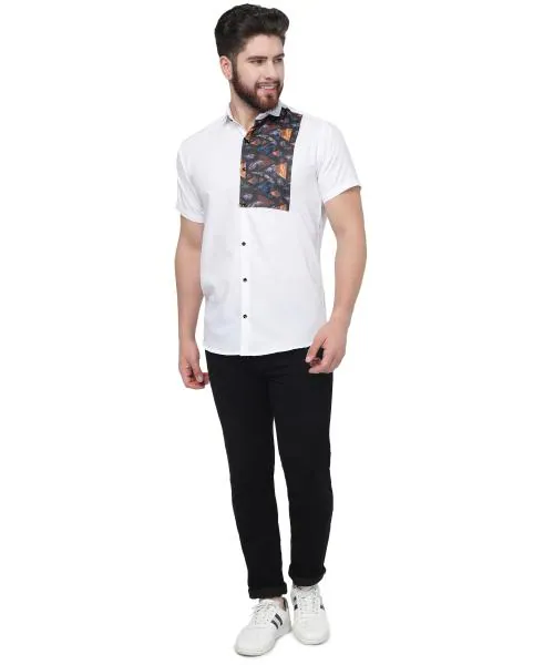 SHANG-CHI NEW DESIGHN WHITE SHIRT FOR MEN -L