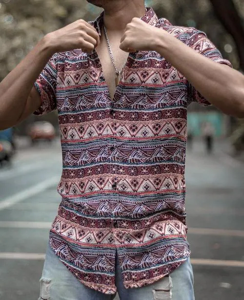 ASHWARUDRA CASUAL PRINTED HALF SLEEVE SHIRTS (S)