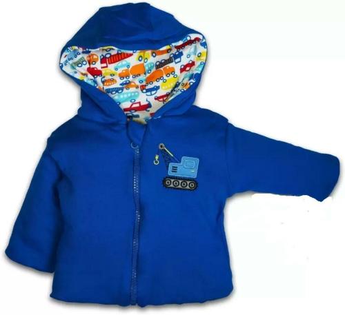 SMILEY APPU CLOTHING Boys and Girls Royal Blue Printed Cotton Blend Bomber Jacket (6-12 M)