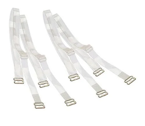 FIMS - Fashion is my style Women White Solid Cotton Blend Pack of 2 Bra Straps 2-Pairs