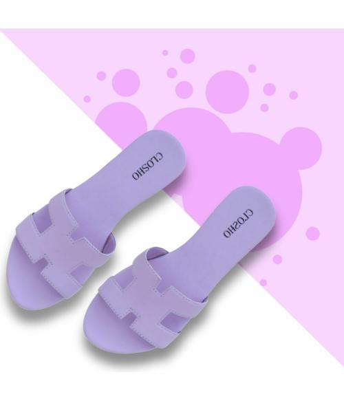 CLOSHO Purple Trendy Flats for Women