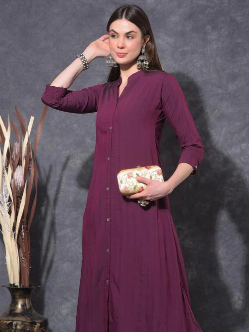 Mamoose Women's WINE Colour Kurti